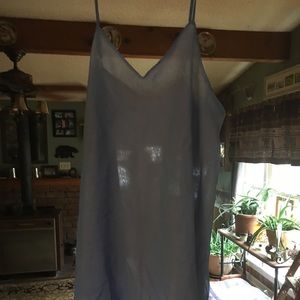Light blue silky nightgown to knee